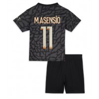 Fotbalové Dres Paris Saint-Germain Marco Asensio #11 Dětské Alternativní 2023-24 Krátký Rukáv (+ trenýrky)